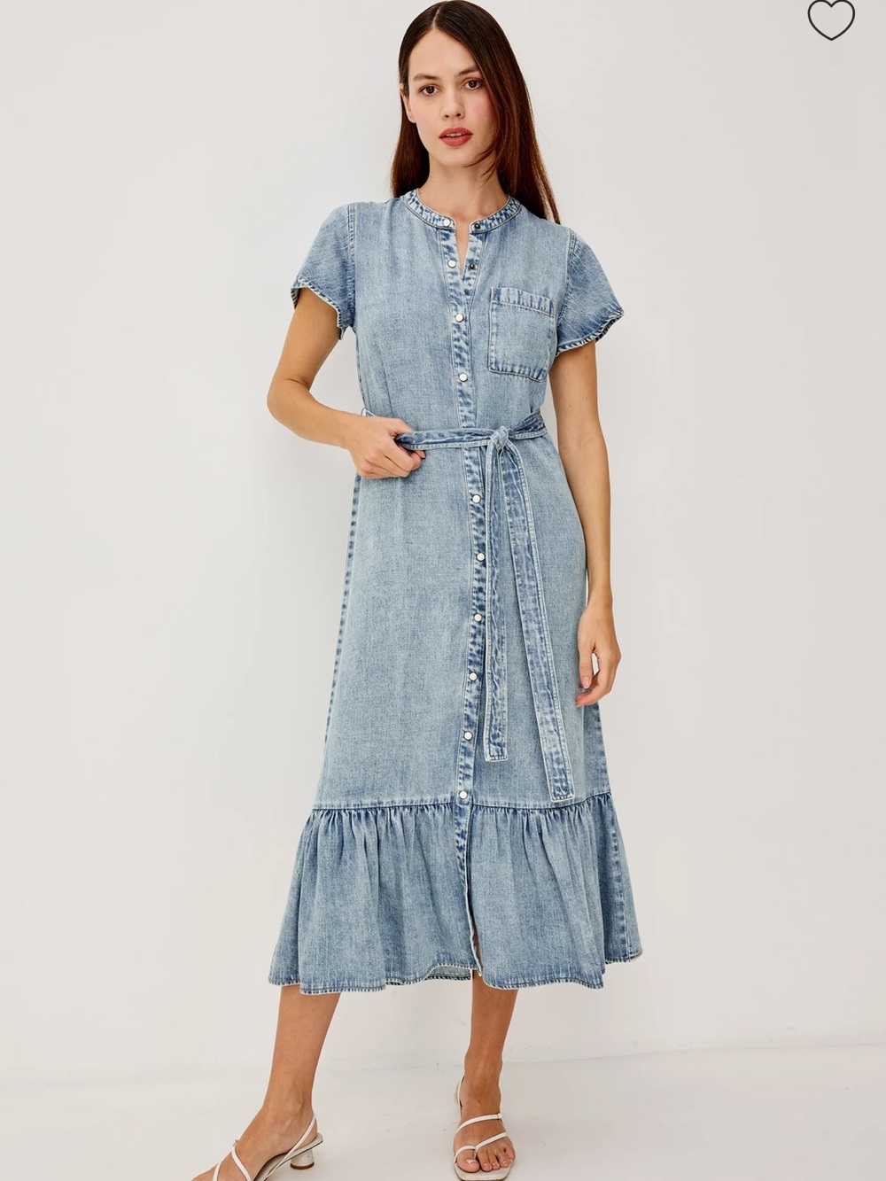 Rails Kahlo dress denim snap front